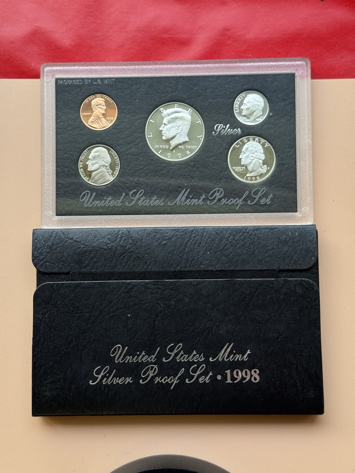 1998 S United States Mint Silver Proof 5-Coin Set w/COA