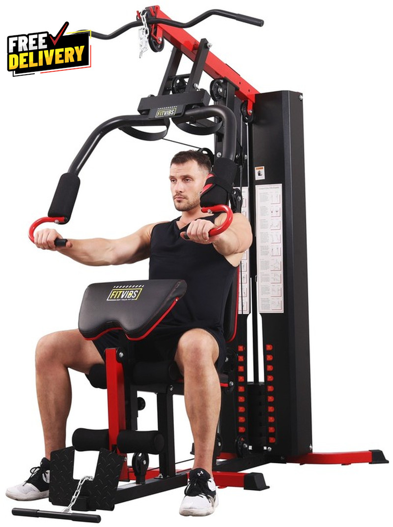 LX750 Multifunctional Home Gym System 122.5 lb Weight Stack One Station…