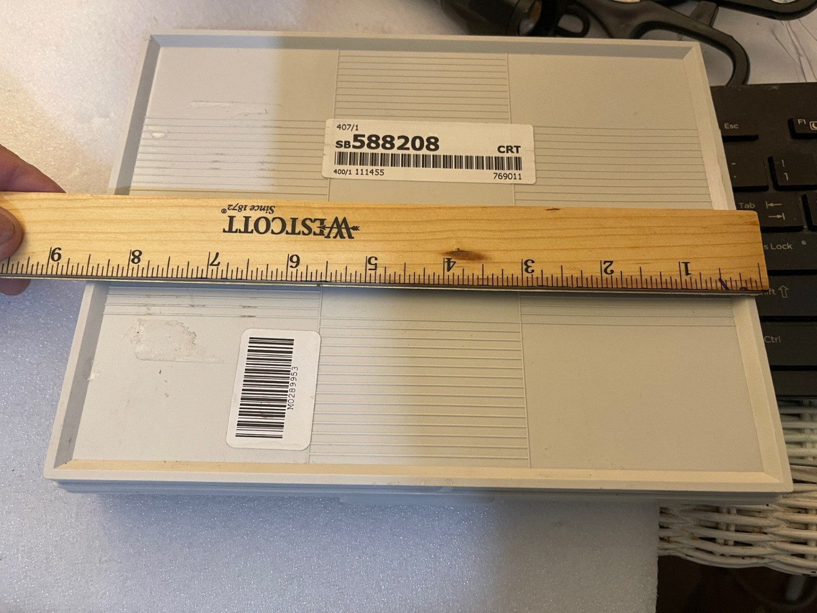 Gray 100-Place Microscope Slide Storage Box (L7