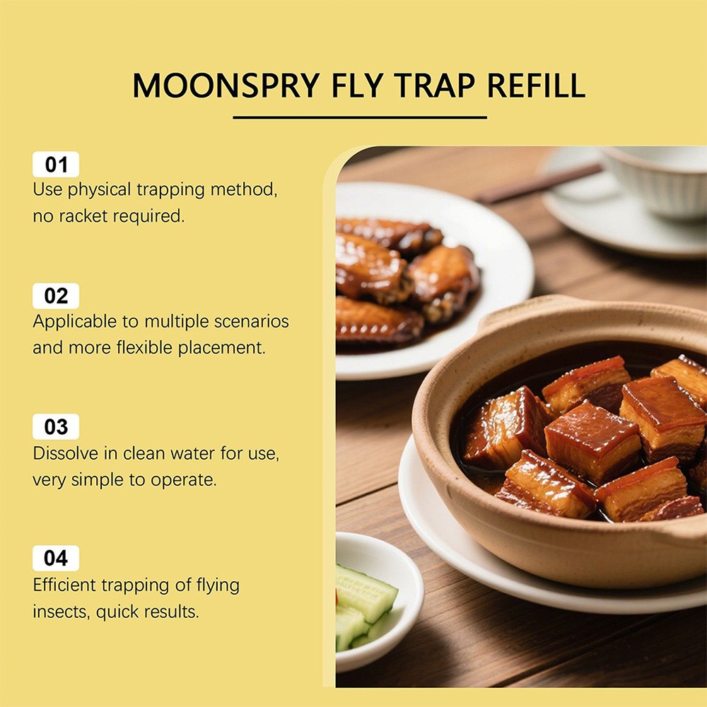 8PCS Fly Trap Refill Packets, Flies Bait Attractant Refills For All Reusable