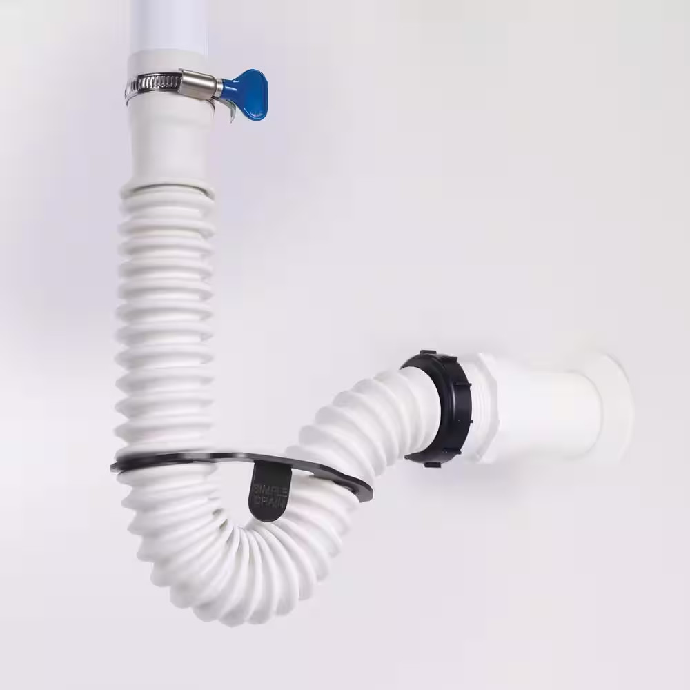 1.25 In. Rubber Threaded P-Trap Bathroom Single Sink Drain Kit