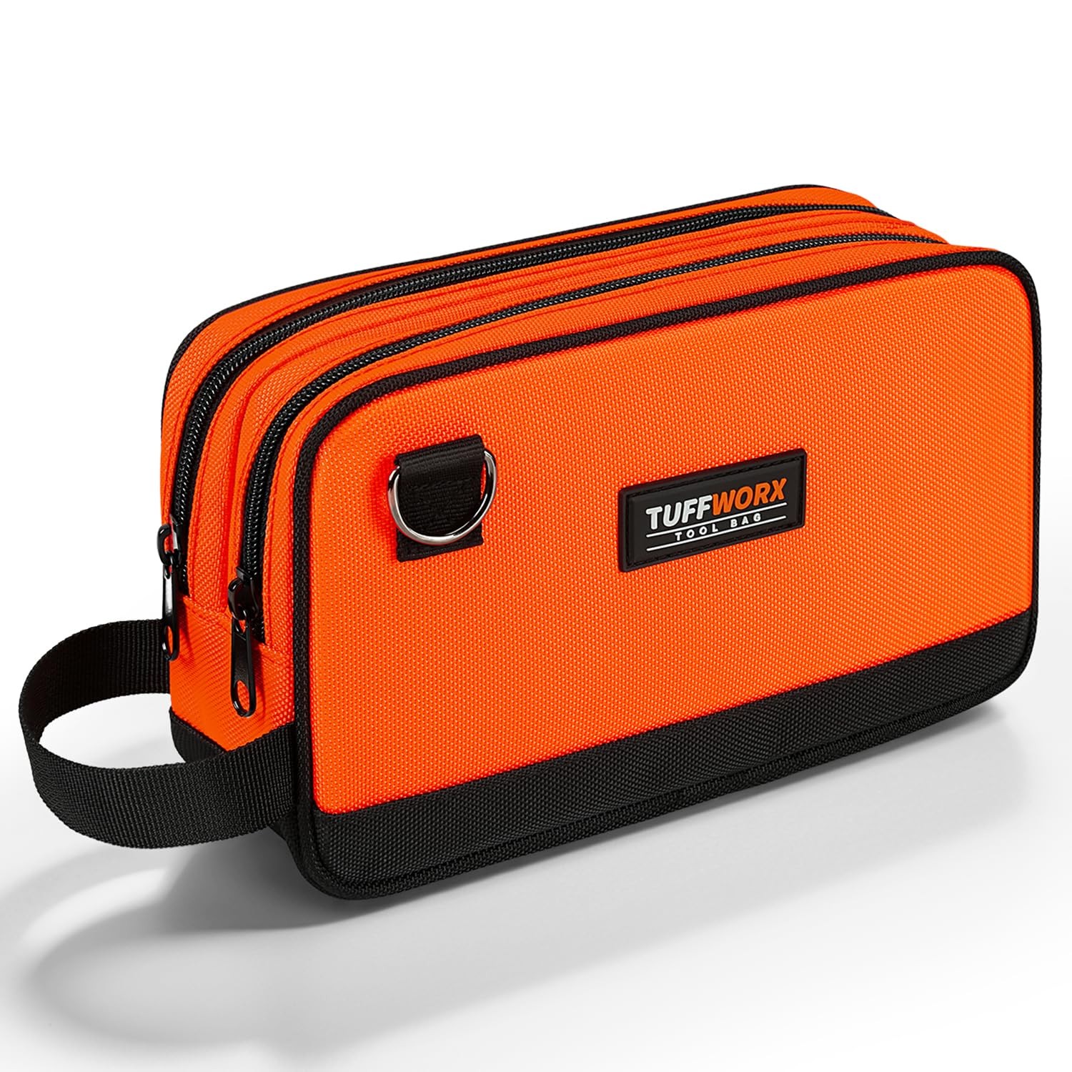 Tool Bag, Dual Compartment Storage Pouch (Orange)