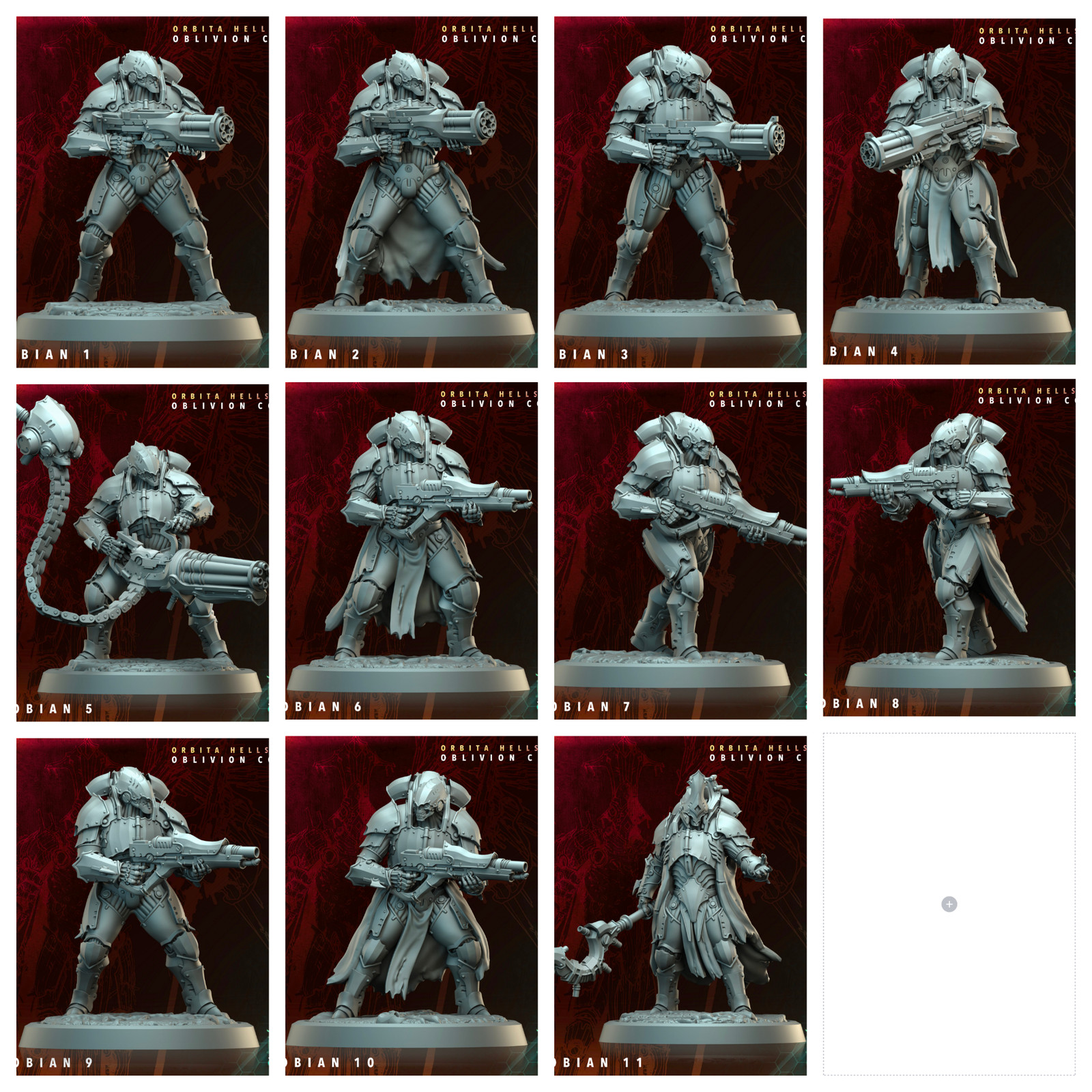 3D Printed Archvillain Games Phobian Orbita Hellscape Oblivion Court 28 32mm D&D
