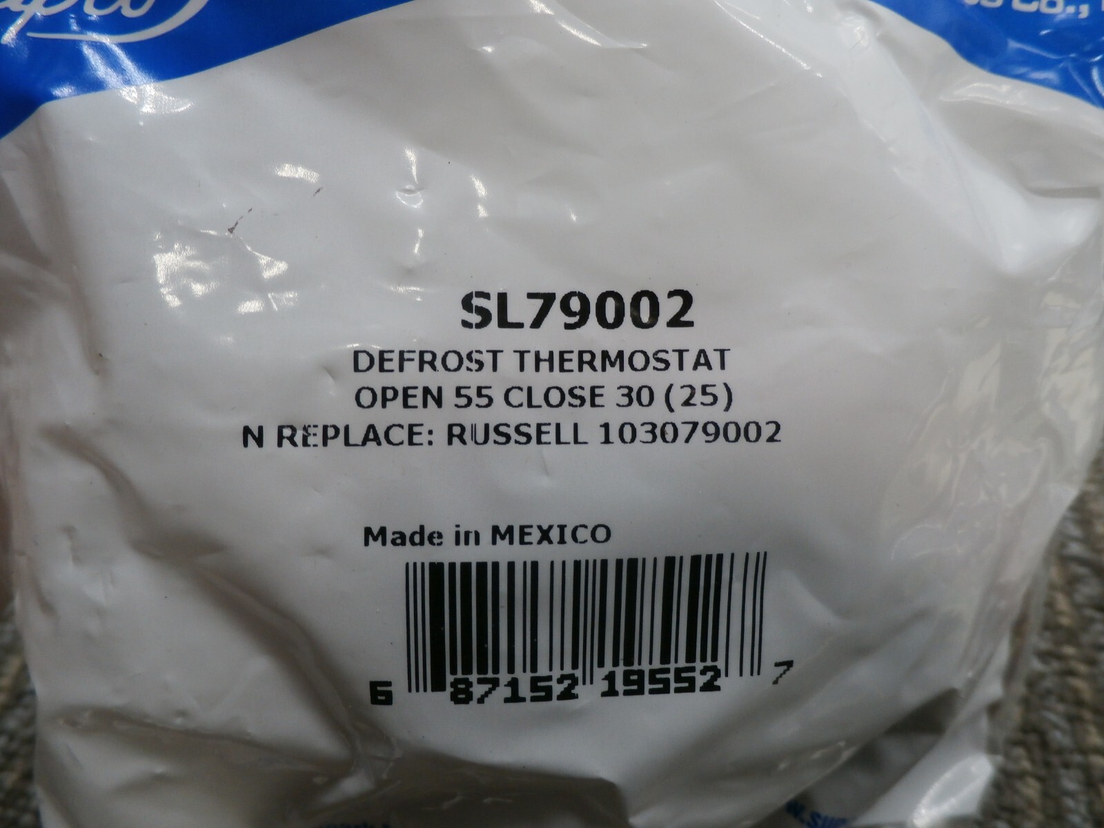 New Supco Defrost Thermostat SL79002