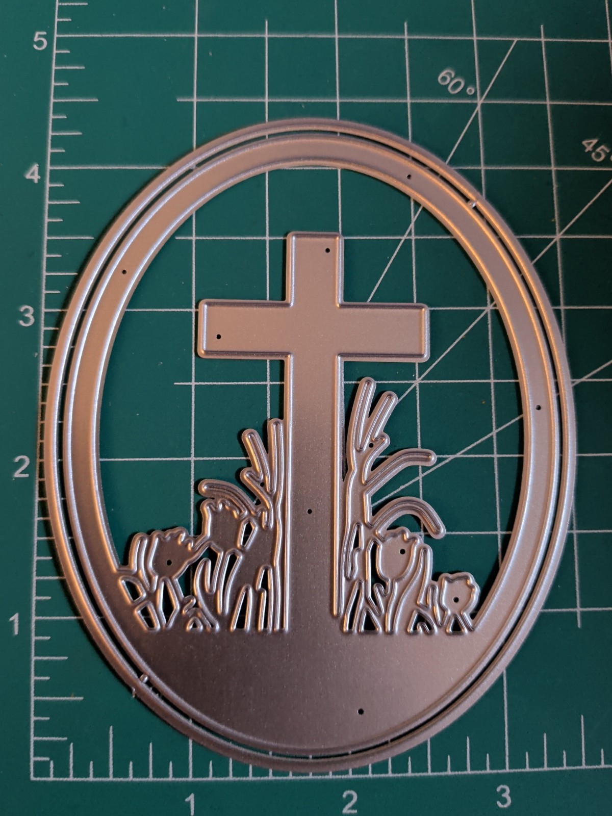 Universal Thin Metal Die Cut Tool Easter Cross Tulip He Is Risen Christ Jesus
