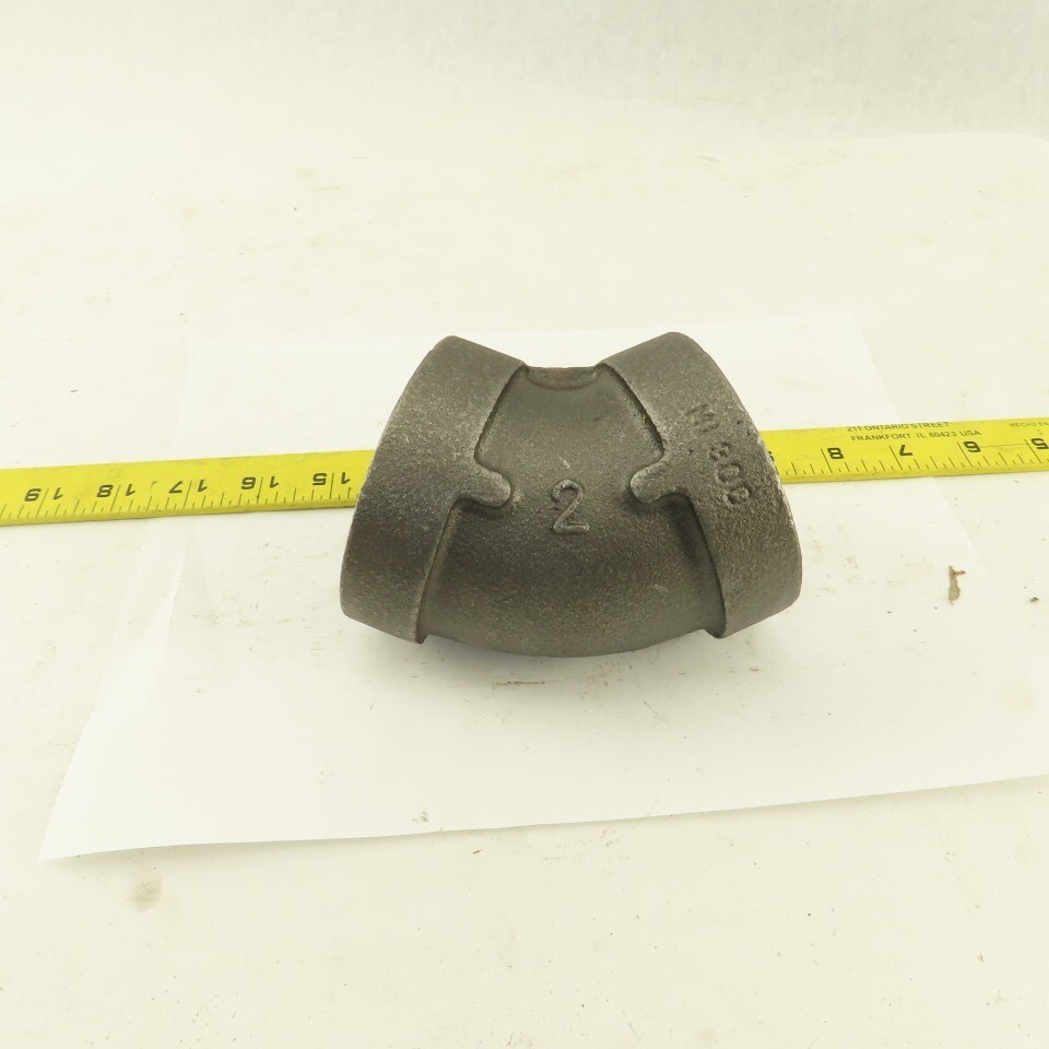 2" NPT Class 300 Malleable Iron 45-¦ Elbow Black Pipe Fitting
