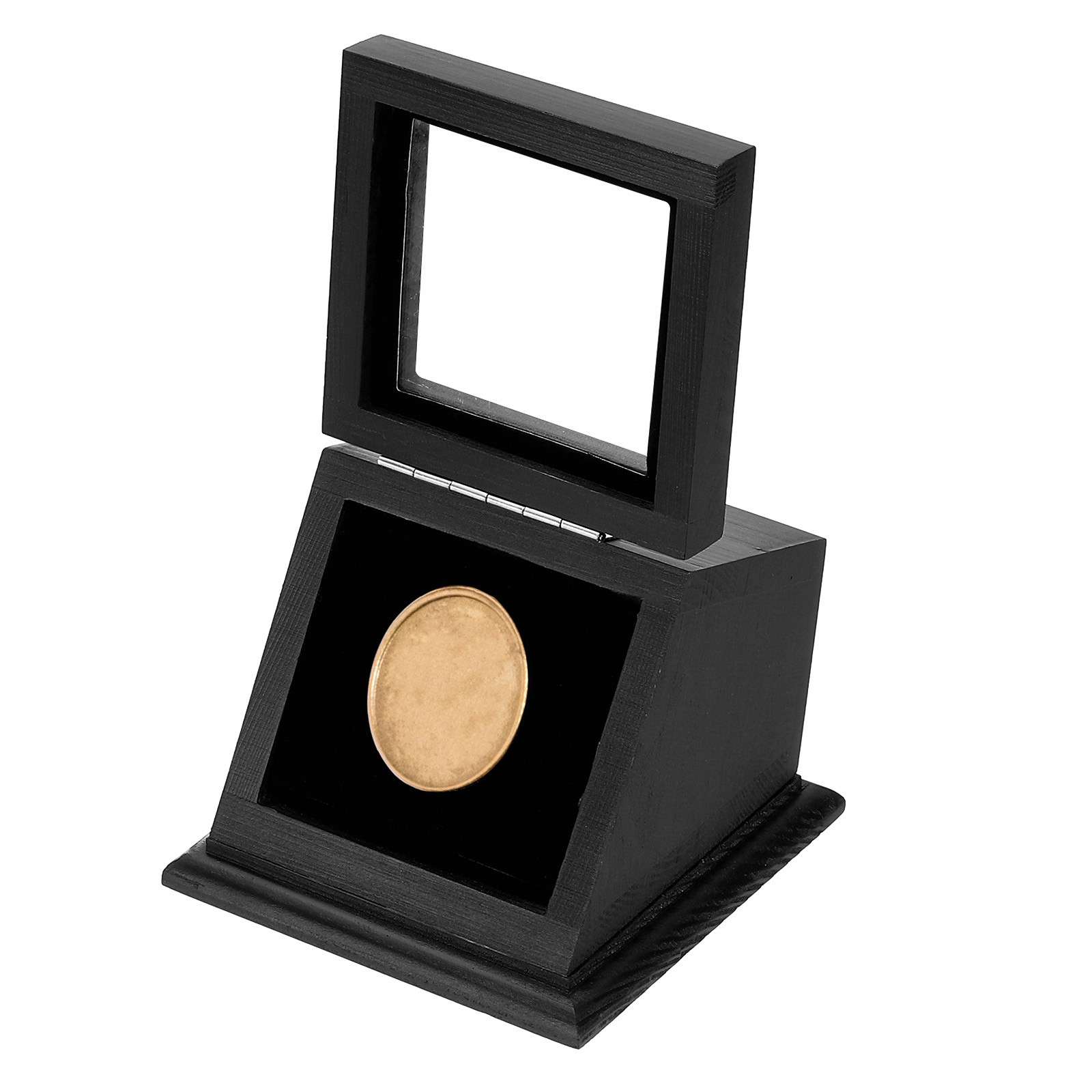 Coin Display Box 1 Black Coin Slot 38-44.5mm