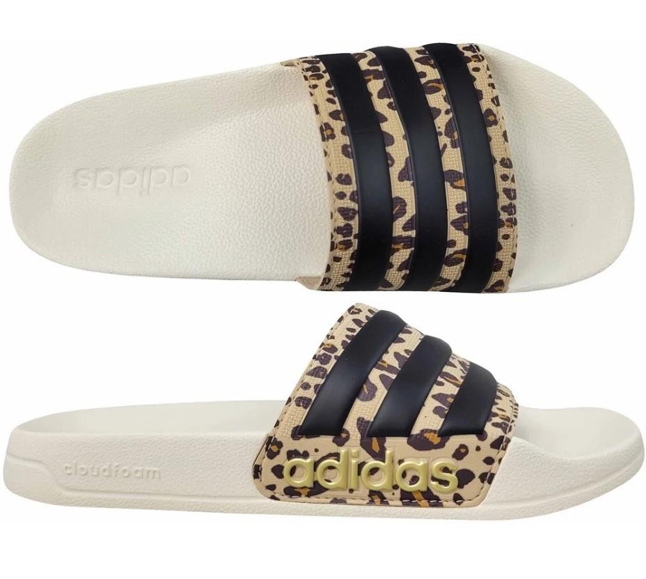 NWT ADIDAS IG3682 MEN UNISEX ADILETTE SHOWER BEIGE /LEPORED /BLACK SLIDE