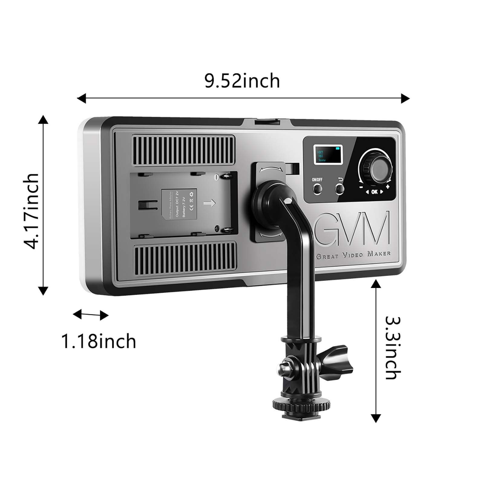 GVM On-Camera Portable RGB 162 LED Panel Video Fill Light APP Control for Camera
