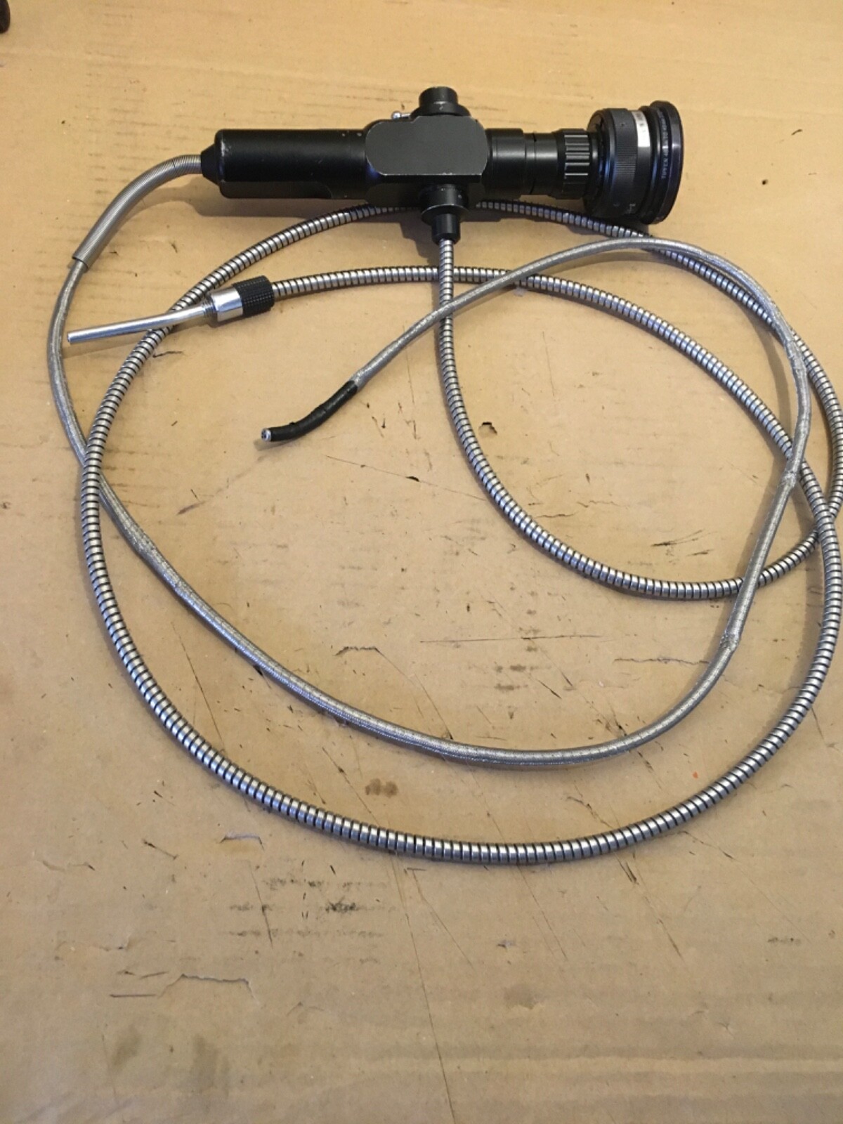 Used Machida FBA-6-100 Borescope. Scope Works, Light?Has frayed fiber cable READ