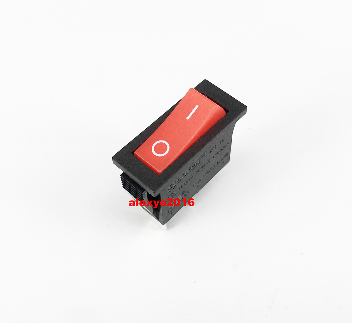 SOKEN RK1-15 Rocker Switch 16A 125/250VAC T100/55 2 Pins 2 Positions Maintained