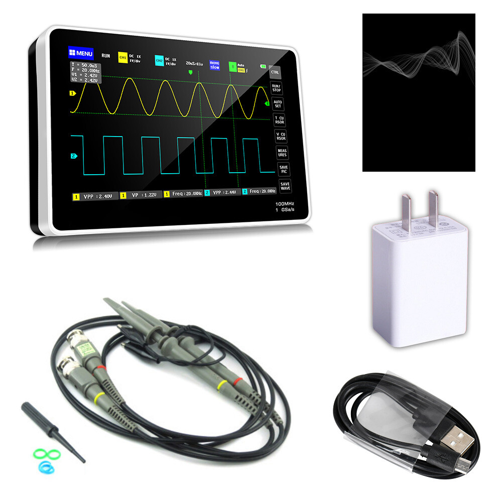 2CH 100MHz for FNIRSI Mini 7" Touch Panel Digital Tablet Oscilloscope