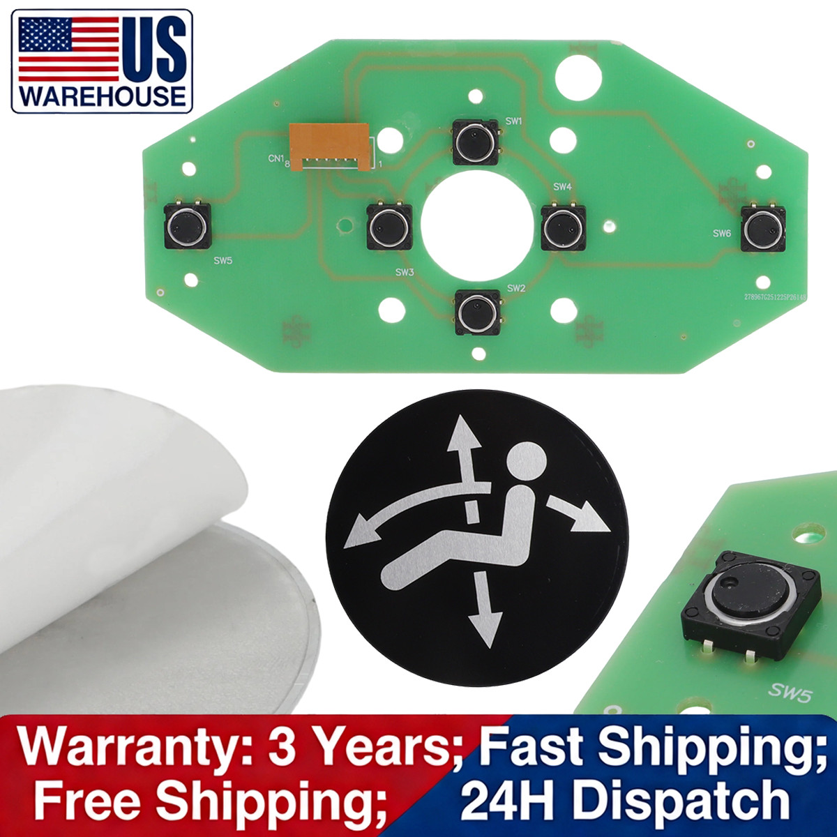 For BELMONT DENTAL CHAIR FOOT CONTROL PCB w/ POSITION LABEL BEL20 BEL10 BEL7 US