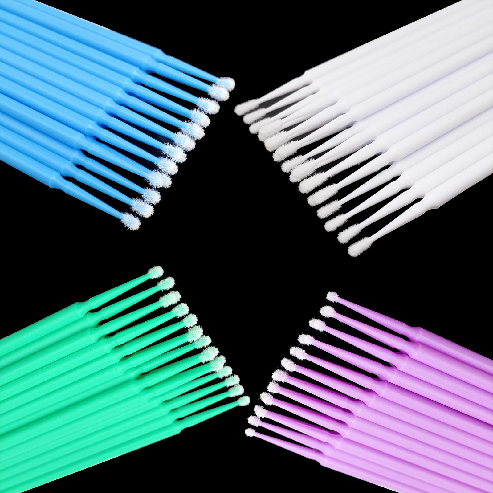 100X Dental Microbrush Disposable Bendable Applicators Tips Micro Brush Cleaning
