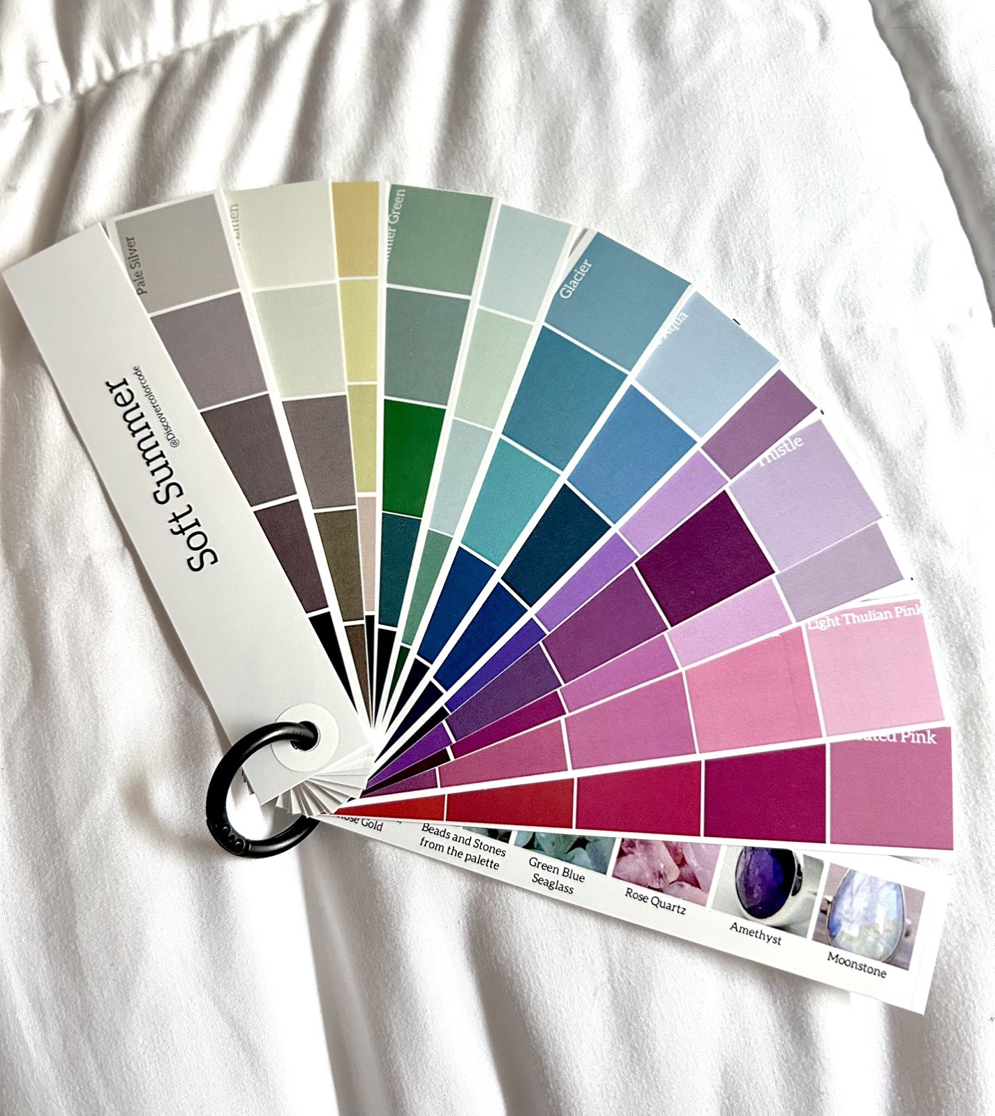 Soft Summer Color Swatch Fan For Personal Color Season Analysis *swatch fan only