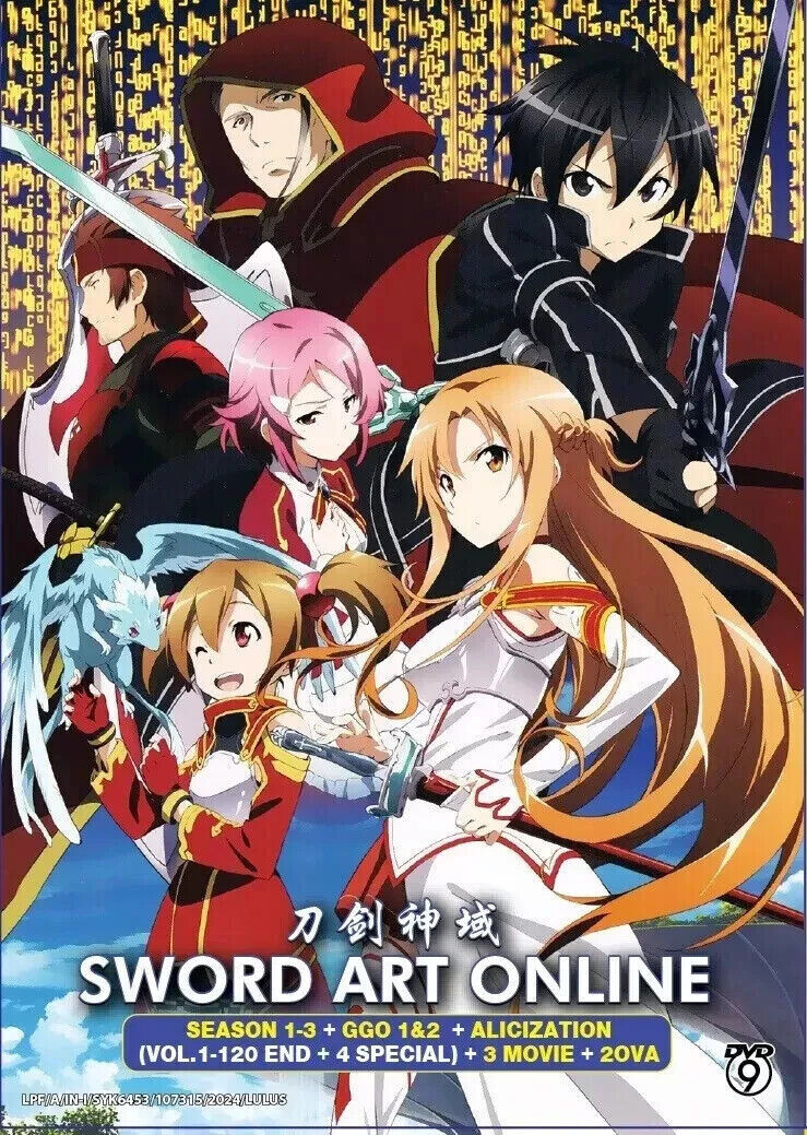 Sword Art Online Season 1-3 + Ggo 1&2 + Alicization (Vol.1-120 End+4sp) +3Movies
