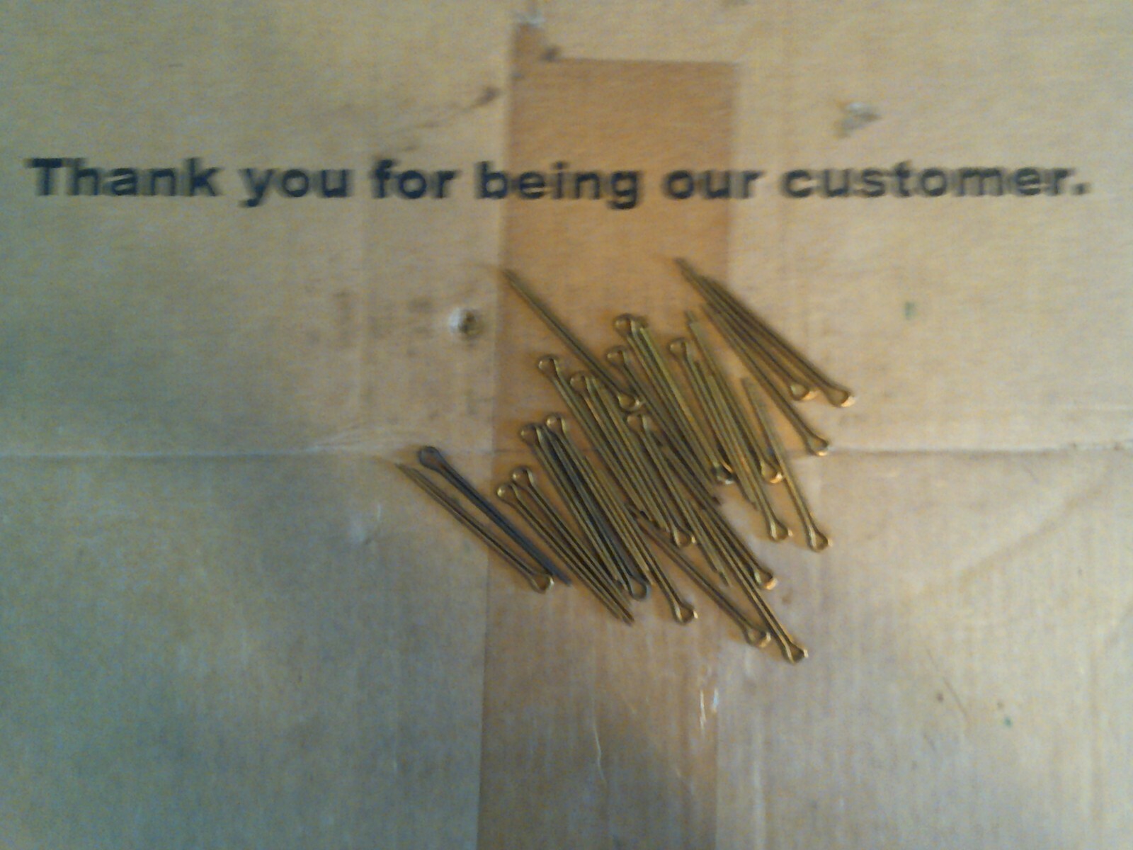 25 PCS of Servalite Part # CP-BF 1/8 X 2" Brass cotter pin
