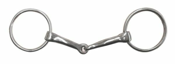 English Saddle Average Size Horse 5" O Ring Snaffle Bit Stainless Steel