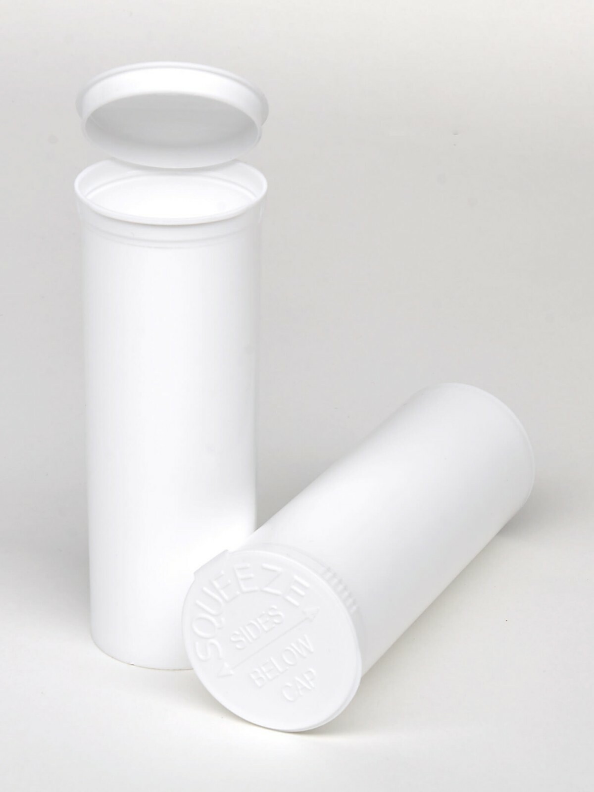 75 White Vials - 60 DRAM Pop Top Bottle - Smell Proof Containers