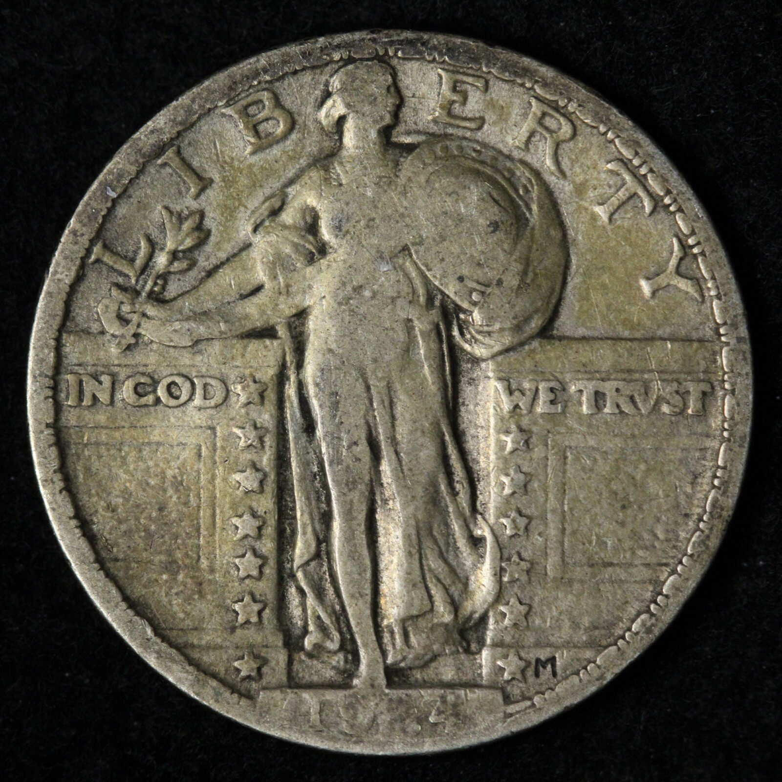 1924 Standing Liberty Silver Quarter CHOICE FINE E277 GCN