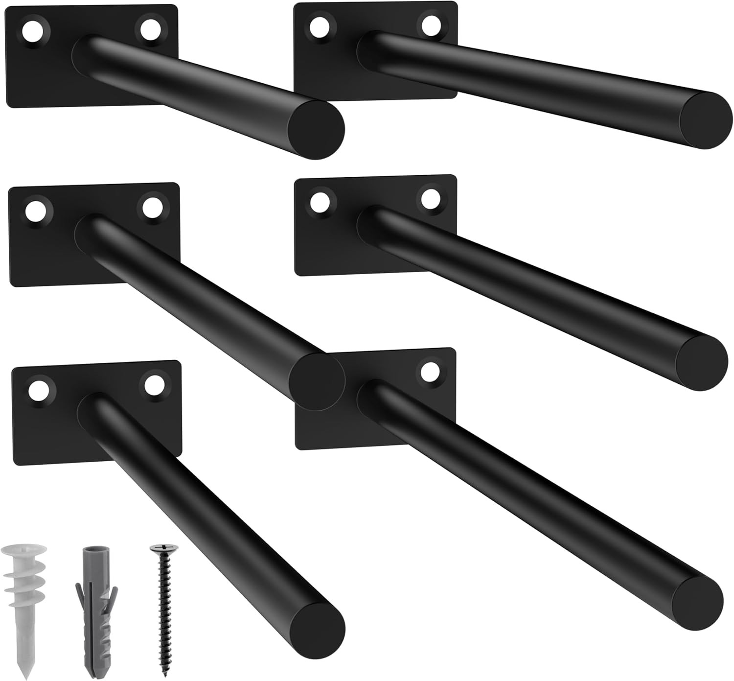 6 Pack 10 Inch Floating Shelf Brackets Hidden Shelf Bracket for Wood Concealed