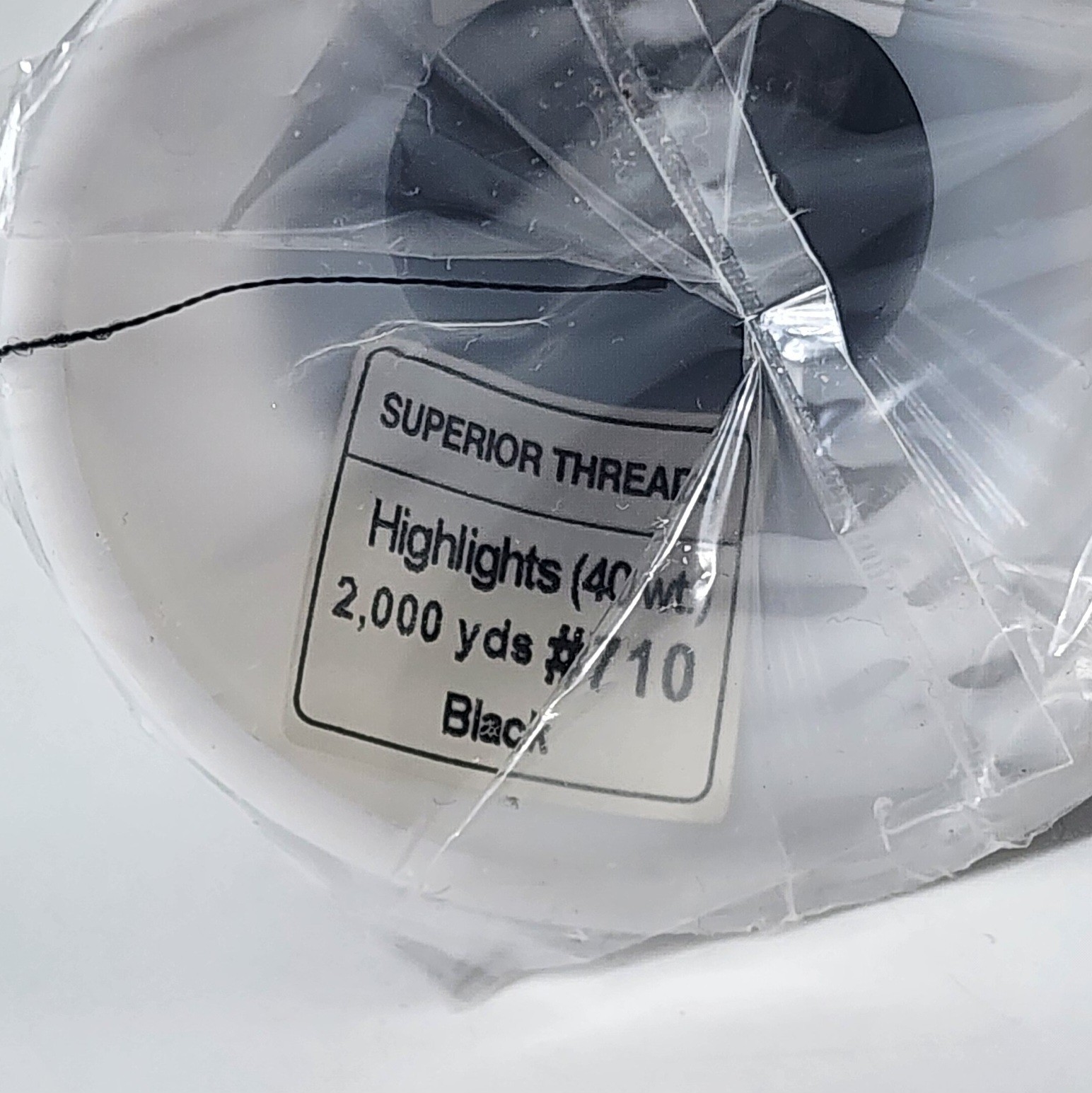Superior Threads "Highlights" BLACK #710 40wt 2000 yds - BRAND NEW!