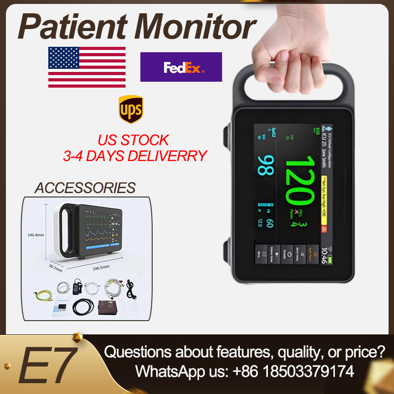 7" Touch Portable Multi-Parameter Vital Sign Monitor | US Warehouse Ship