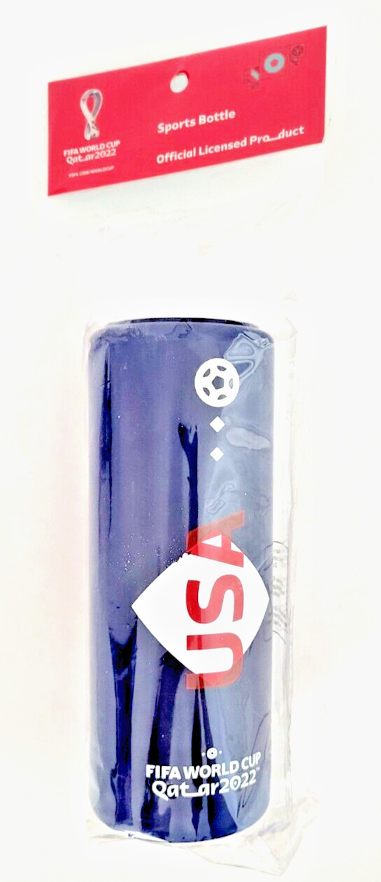 NEW Fifa World Cup Qatar 2022 Team USA Sport Water Bottle Plastic SEALED