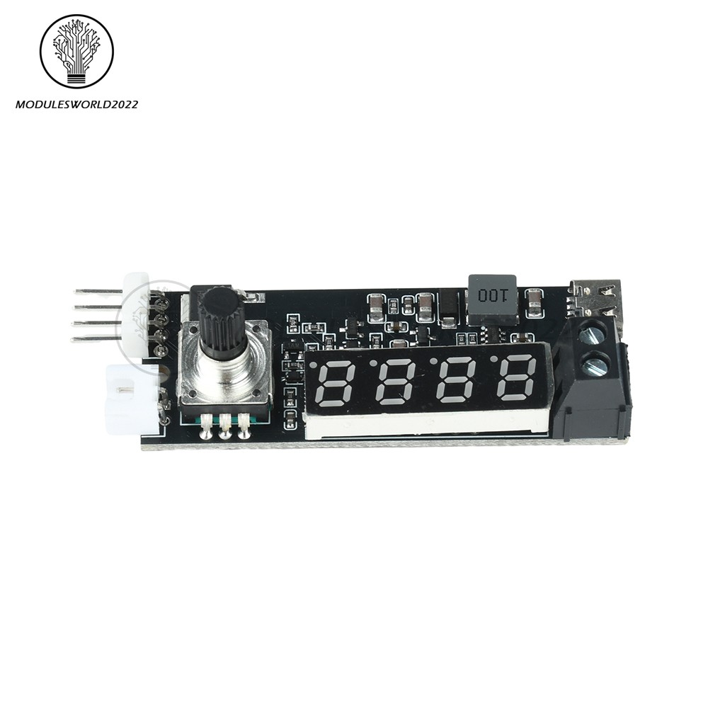 5V 12V 5A 4-Wire PWM Fan Speed Control Module Smart Temperature Control +Display