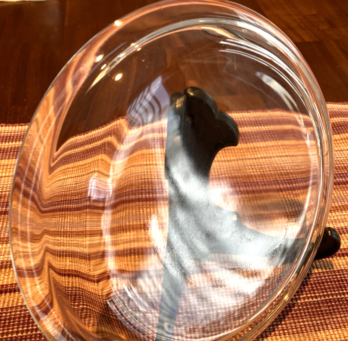 8"dia. 6" Flat bottom Clear Plate, For Liquid Light Show Effect, 5/16" Thick
