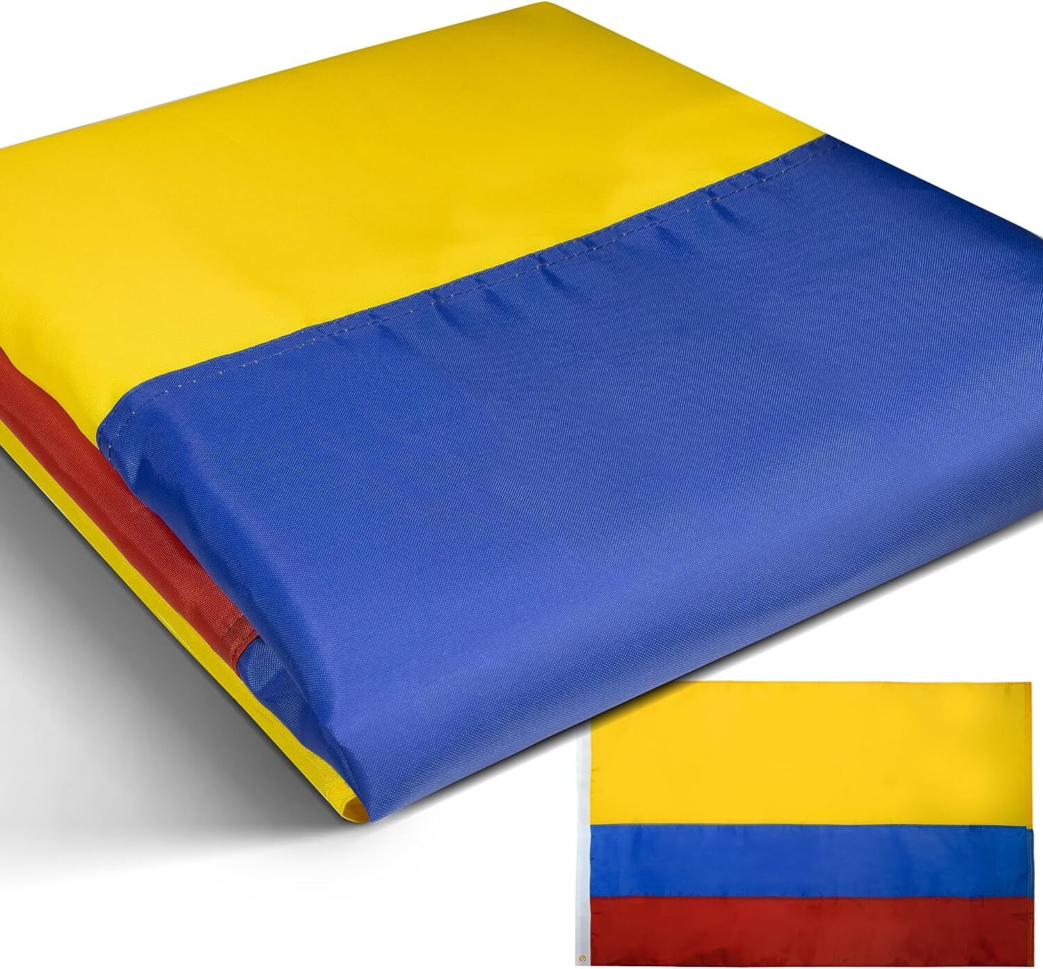 Anley EverStrong 3x5 Ft Embroidered Colombia Flag - Colombian Banner Flags