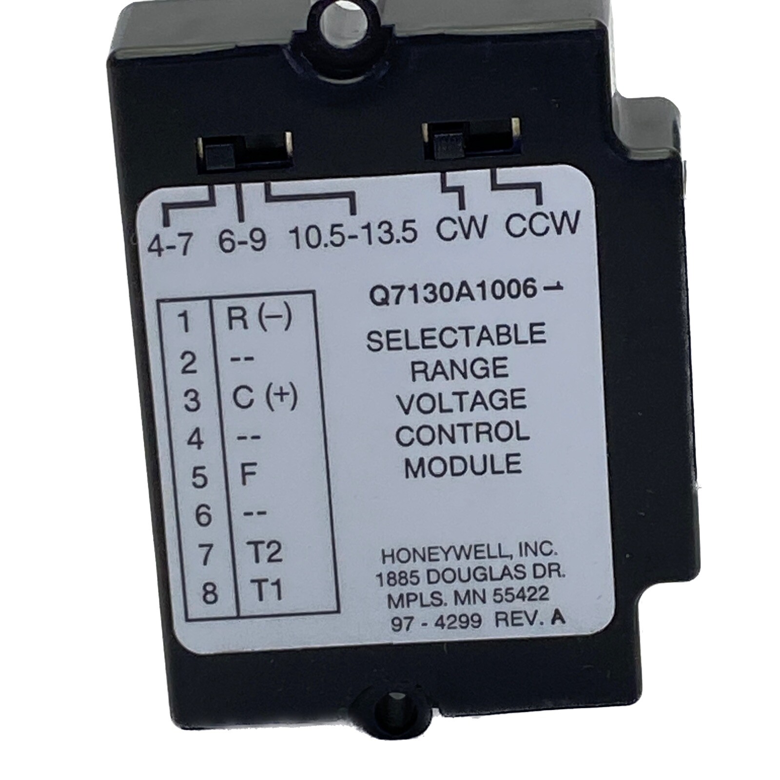 NIB Honeywell 4-7VDC Selectable Range Volt Control InterFace Module Q7130A1006