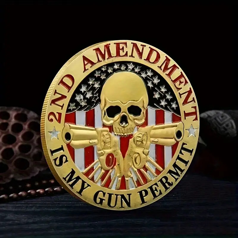 Constitution 2nd Amendment Government Challenge Coin Collectable B