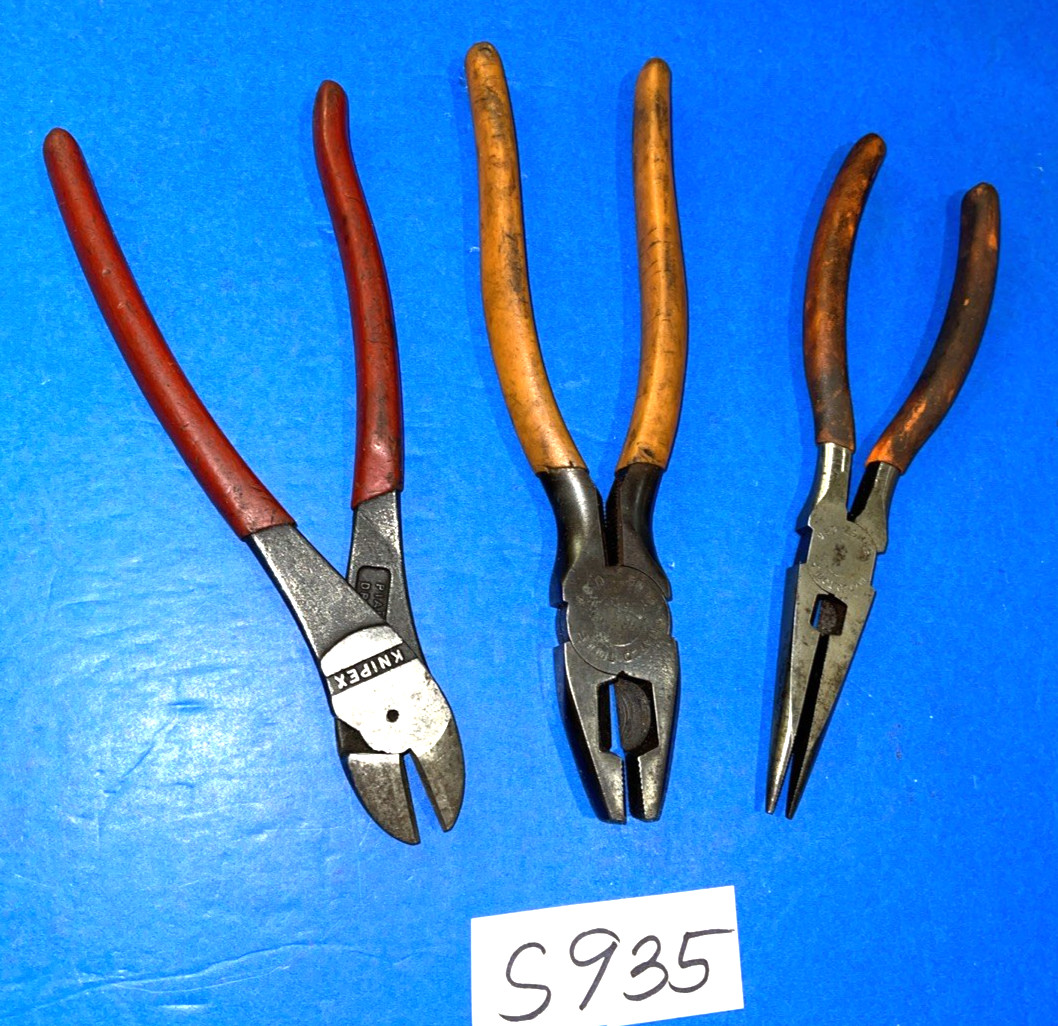 MATCO TOOLS 3 PIECE NEEDLE NOSE WITH CUTTER, LINEMANS, KNIPEX DIAGONAL CUTTER