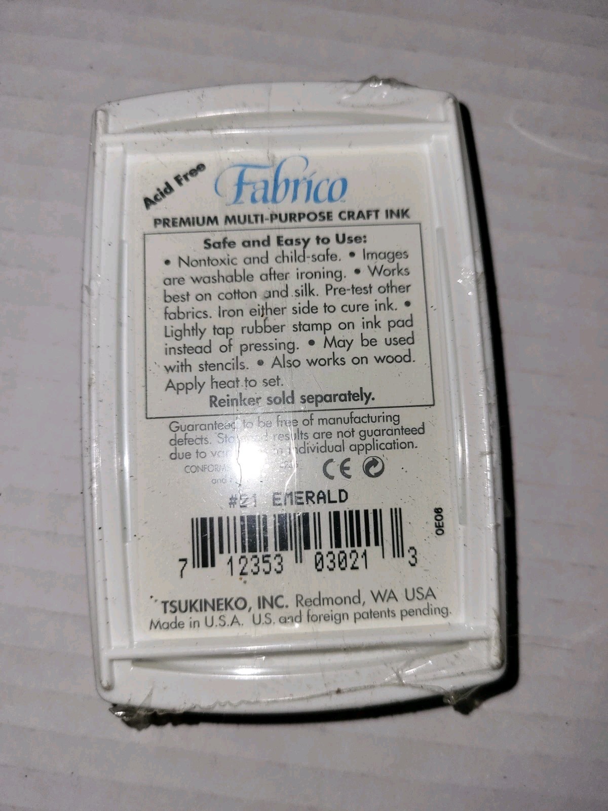 Fabrico Craft Ink Multipurpose Water Based Pad 2 Sealed 2 Used