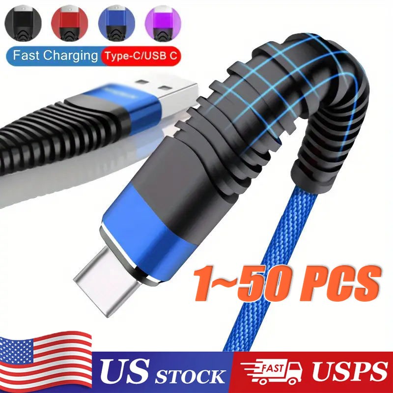 USB C Type C Charger Cable Lot Fast Charging for Samsung S23 S20 S21 S22 Cord