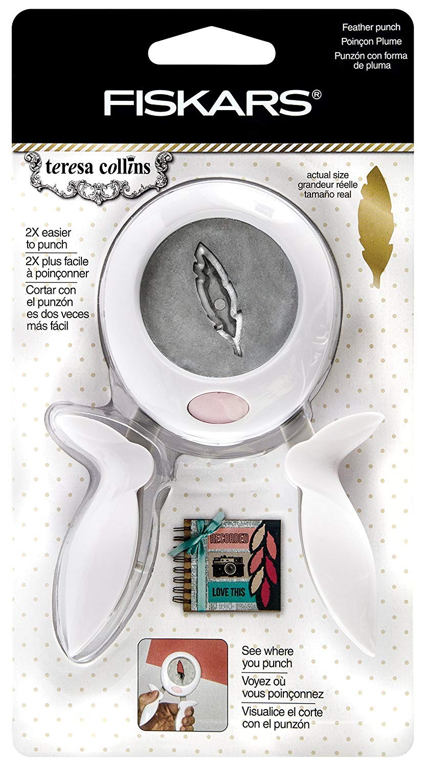 Fiskars 174560-1001 Teresa Collins Feather Squeeze Punch (Large)º
