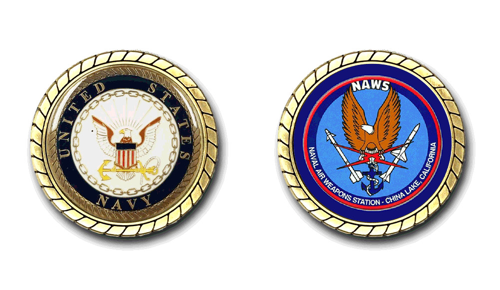 Naval Air Weapons Station China Lake US Navy Challenge Coin Licensed US Navy