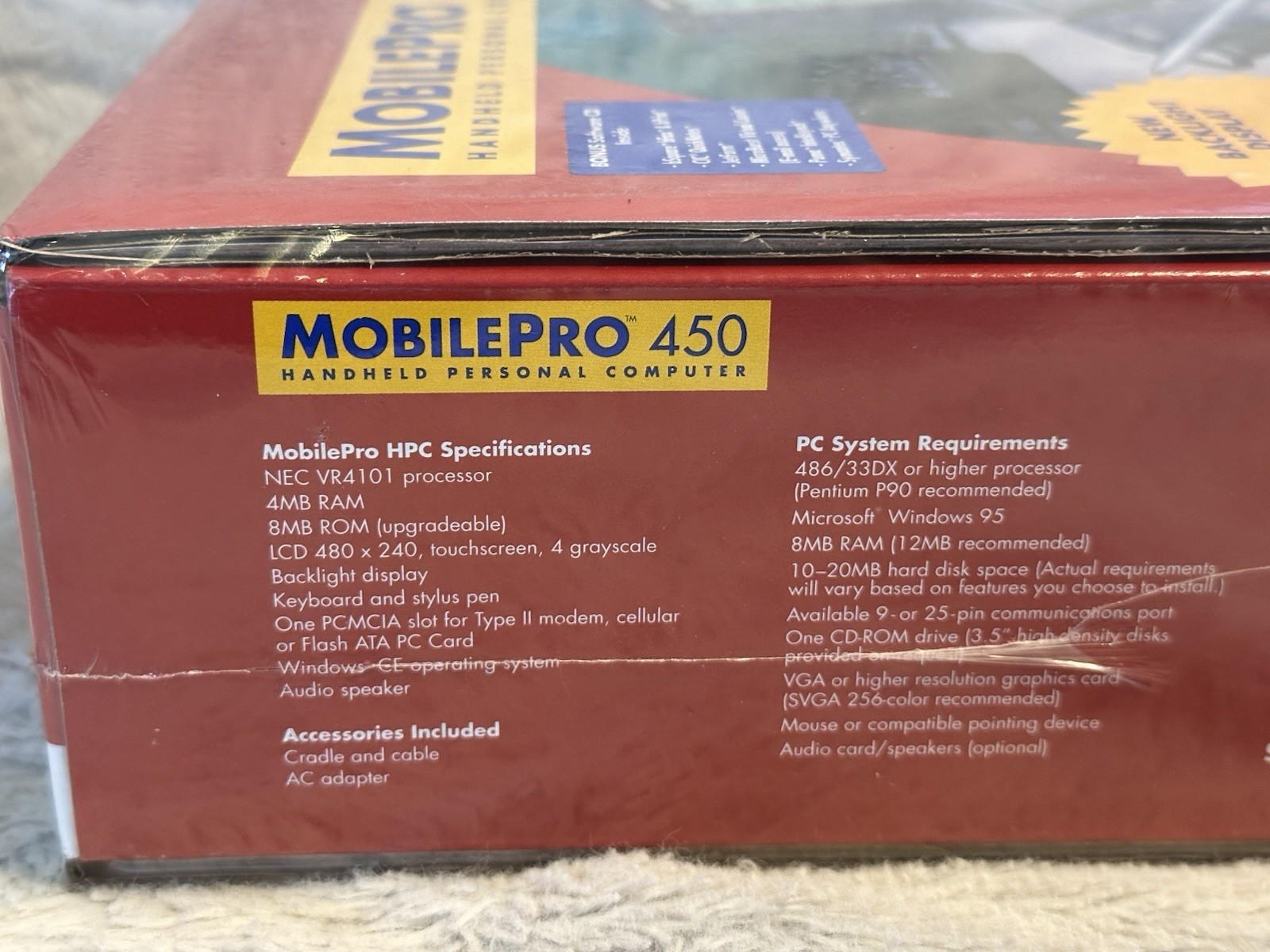 NEC Windows MobilePro 450 Handheld Personal Computer NIB Factory Sealed