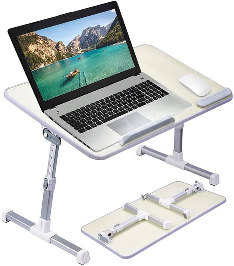 Amazon Basics Adjustable Tray Table Lap Desk Fits up to 17-Inch Laptop, Medium,