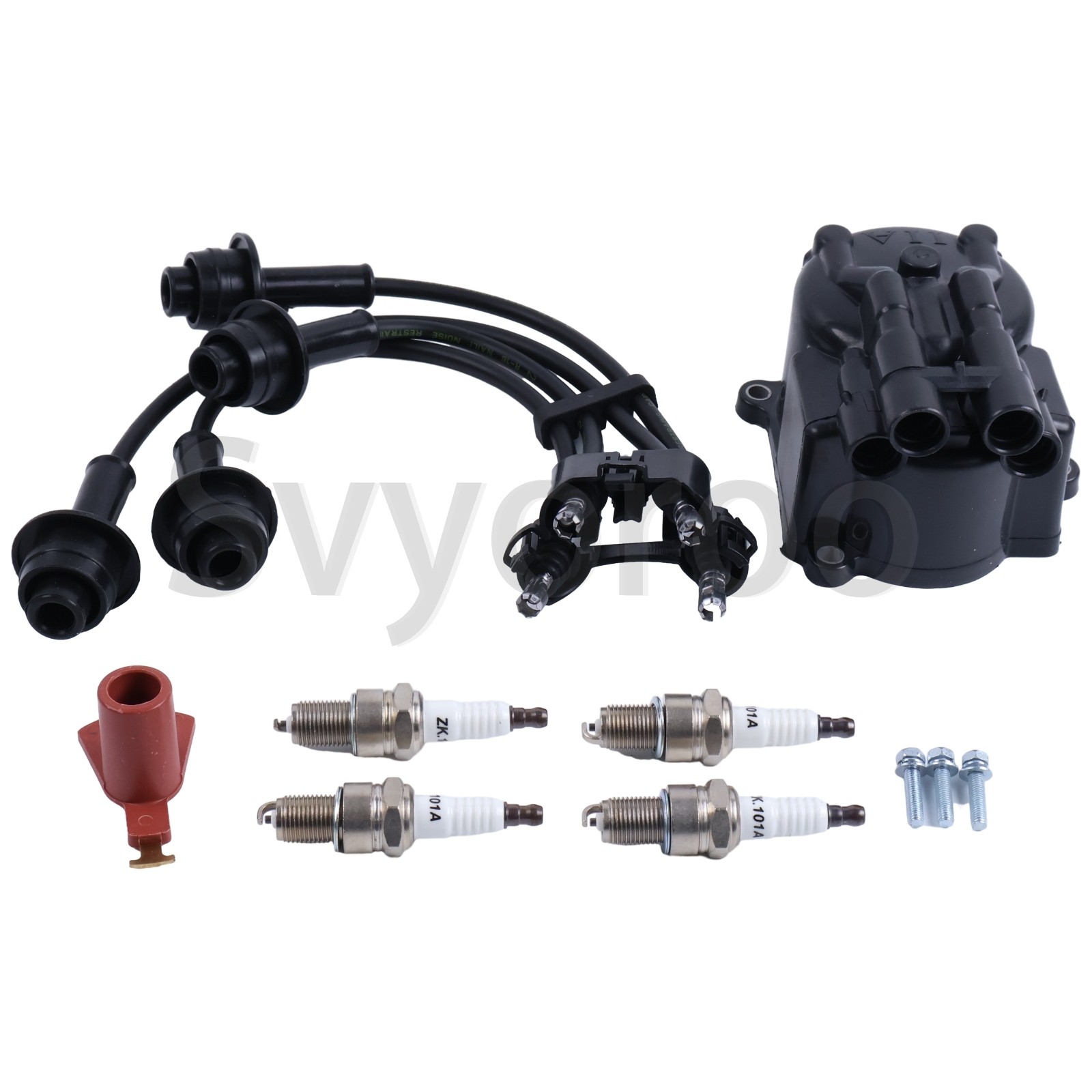 4Y Engine Ignition Tune Up Kit for Toyota Forklift Rotor Distributor Cap Plugs