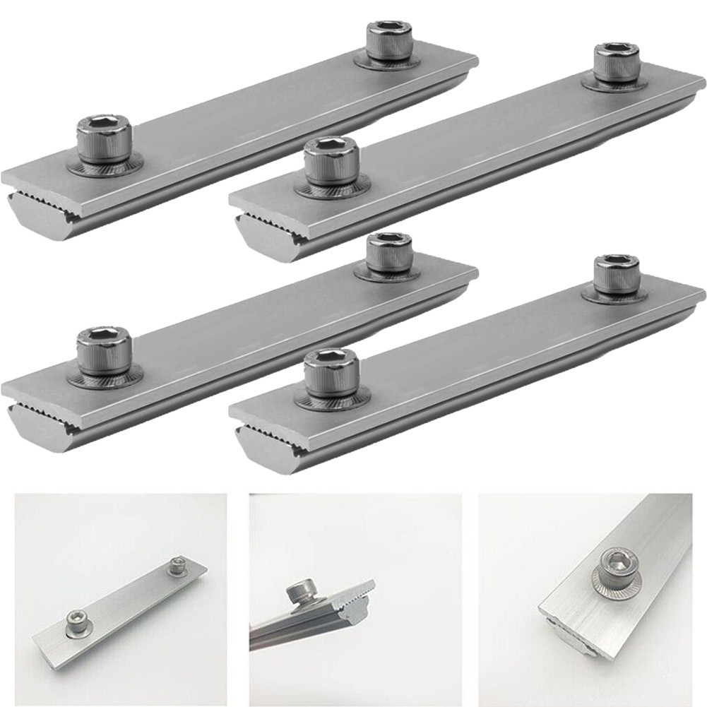 Rails Connectors Solar Pv Bracket Solar Panel Mounts Aluminium Alloy