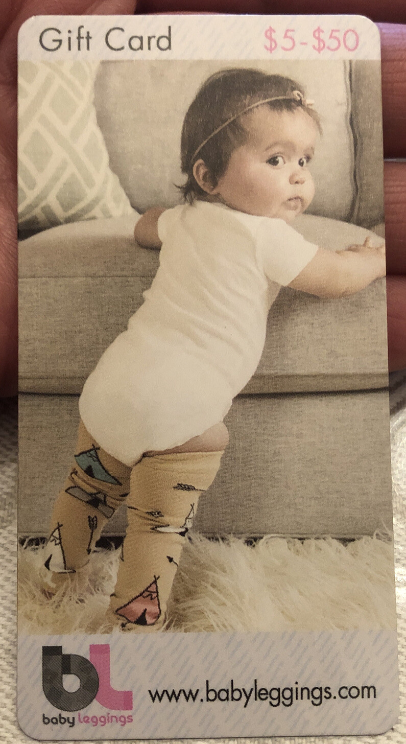 $50 Baby Leggings Gift Card*baby Shower Gift*customize baby Socks Leggings