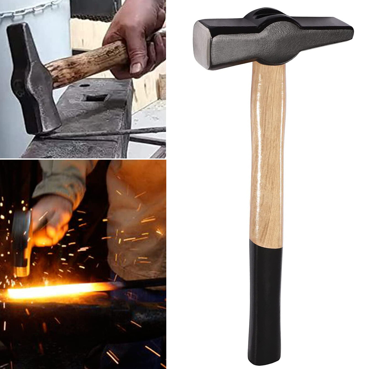 Blacksmiths' Hammer 0000811-1000 Metalworking Forging Hammer Tool 2.2 lbs/1000g