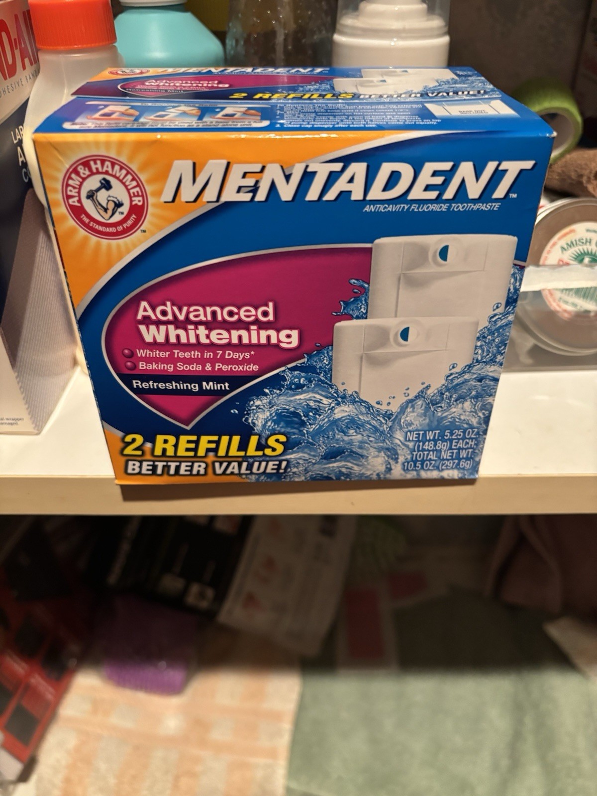 Mentadent Advanced Whitening Anticavity Fluoride Toothpaste 2 Pack