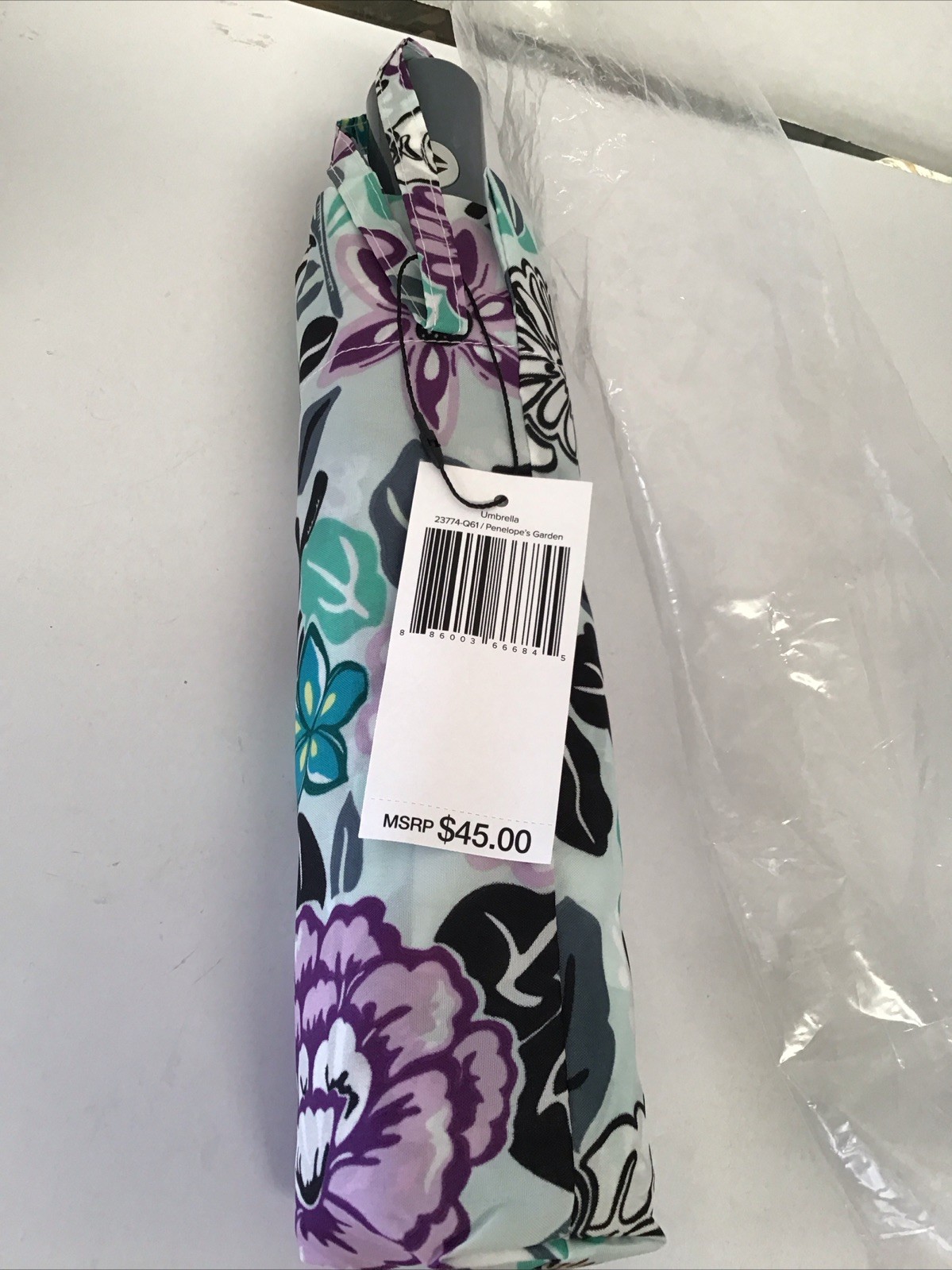 Vera Bradley Umbrella ~ Folding Full Size Automatic Open PENELOPE’S GARDEN  NWT