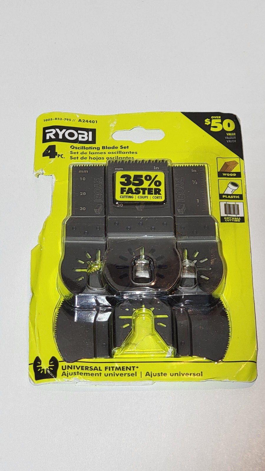 4-piece Wood Oscillating Multi-tool Blade Set | Ryobi Hardwood Blades Tool