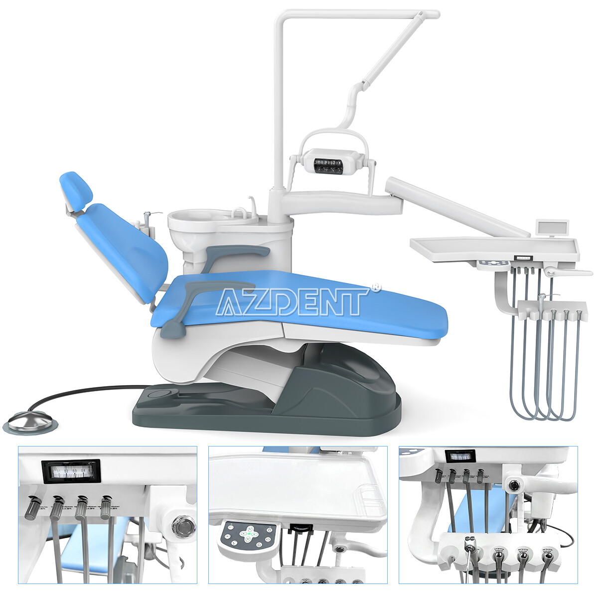 Dental Unit Chair Computer Controlled DC Motor/High&Low Speed Handpiece 2/4Hole