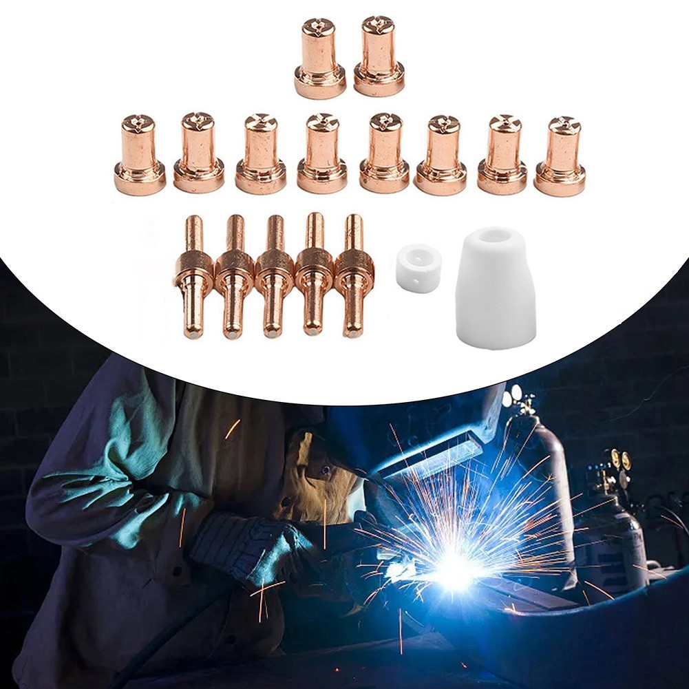 17PCS Replacement Consumables for PT31 Plasma Cutter Nozzle Electrode Kit