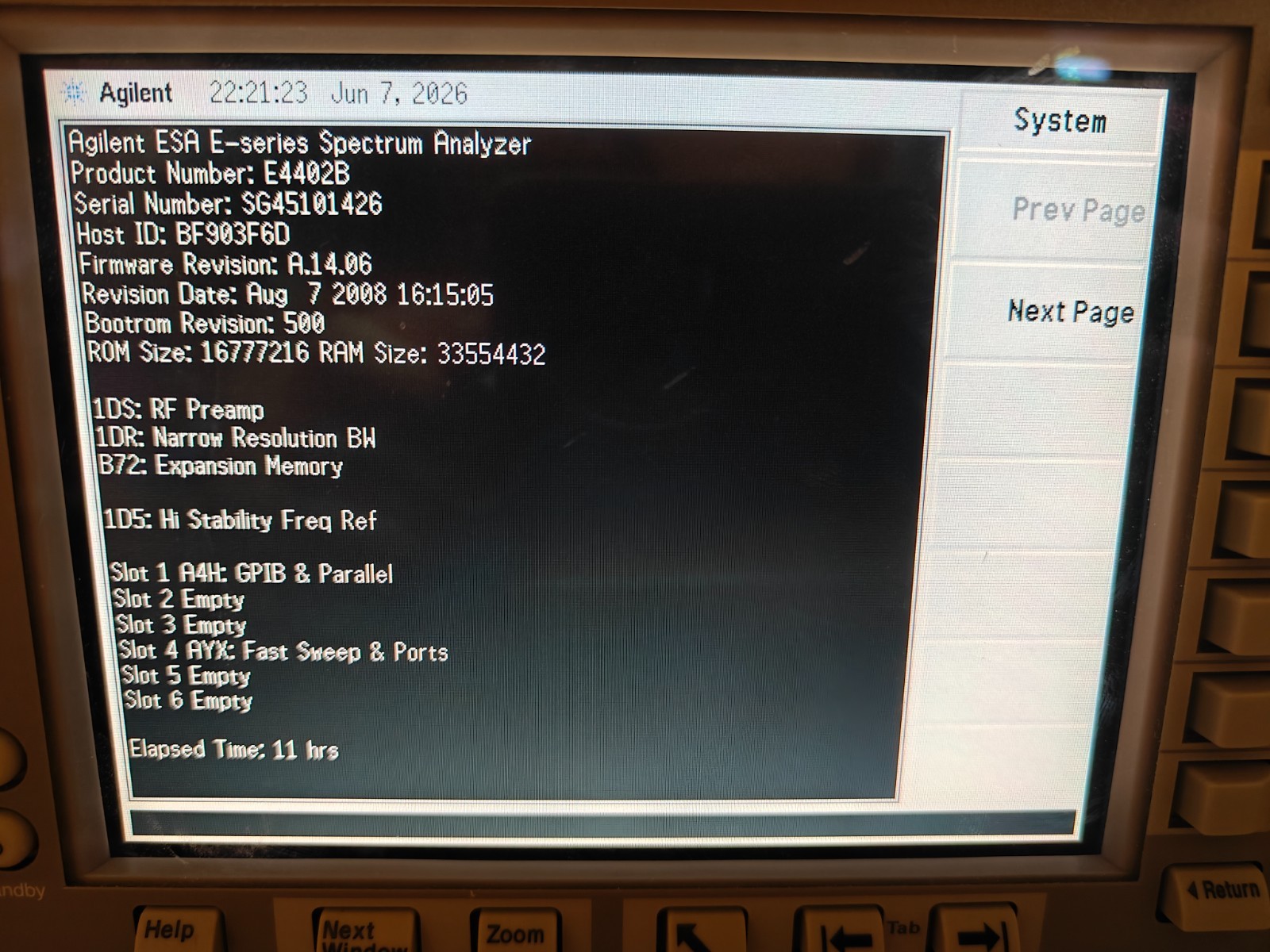 Agilent E4402B Spectrum Analyzer 9 kHz-3 GHz
